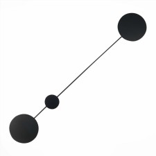 Wall lamp ST LUCE. SL6006.401.02. Tondo. 2x5 watts, LED, 3000K, 1369 LM, 145x24 cm, black color