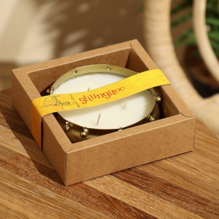 Aromatic candle "GHUNGROO OURLI" 120 gr, soy wax, sage & cdar-2