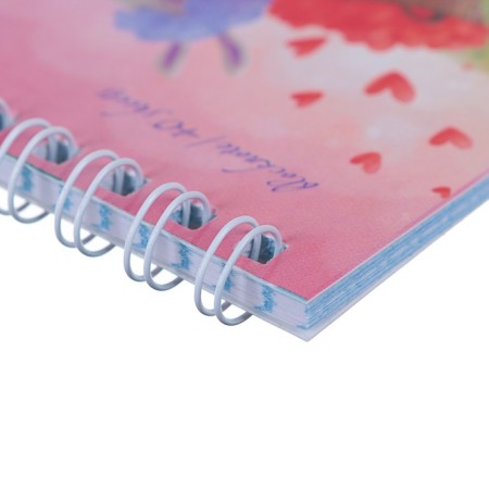 Notepad A7, 40 sheets on the crest "Lavender lamas", cover Cover Cardboard, Mix-2
