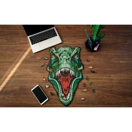Wooden puzzle, puzzle EWA "Dinosaur T-Rex" 57x35 cm-8