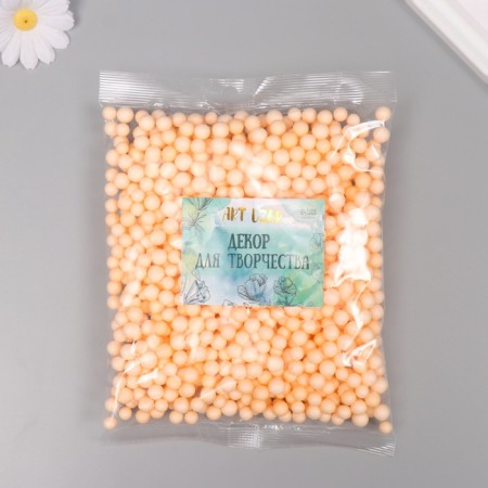 Decor for creativity Foam "Assorted balls" light-orange set 10 grams-2