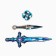 A set of weapons "Ice", sword, shuriken, kunai