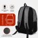 Male backpack on a zipper, 2 parts with a zipper, 5 external pockets, color gray color