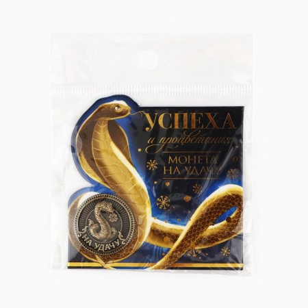 Coin New Year's amulet "New Year: Success and Prosperity", Diam 2.5 cm-6