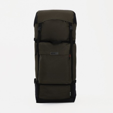 Tourist backpack, 60 l, department on screed with a lace, 3 outer pockets, Huntsman, Khaki Color