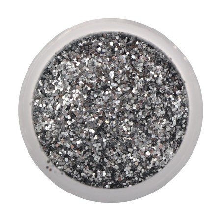 Decorative sparkles Luxart Luxglitter (dry), size 0.4 mm, 20 ml, large silver-1