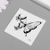 Tattoo on the body Black "black butterfly" 6x6 cm