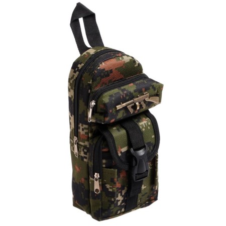 School "Militarian backpack", on a zipper, 2 departments, mix-1