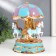 Souvenir Musical Mechanical Light "Carousel - Horses" Blue 12.3x12.3x18 cm