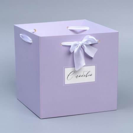 Box with ribbons "With Love", 19 × 19 × 19 cm-2