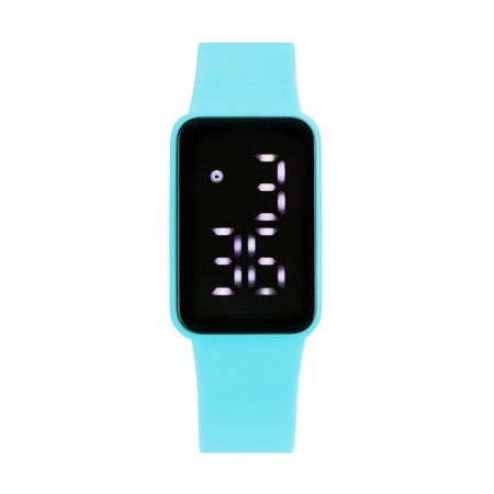 Electronic watch watches, 3 atm, silicone strap, blue-1