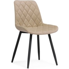 Stol on a metal frame Baoine used metal/velor, black/beige 50x55x83 cm
