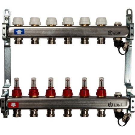 Collector Group Stout SMS-0927-000006, with consumables, valve, 6 outputs, stainless steel. steel