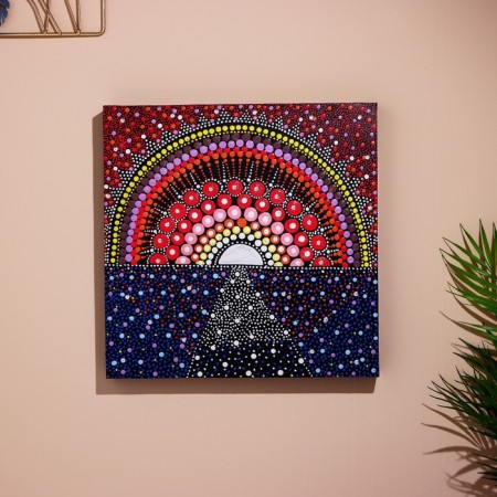 Wall panel "dawn" Albezia 40x40 cm