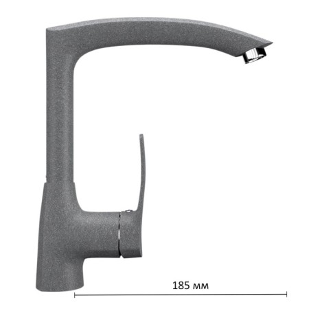Kitchen mixer Ulgran U005-342, graphite color