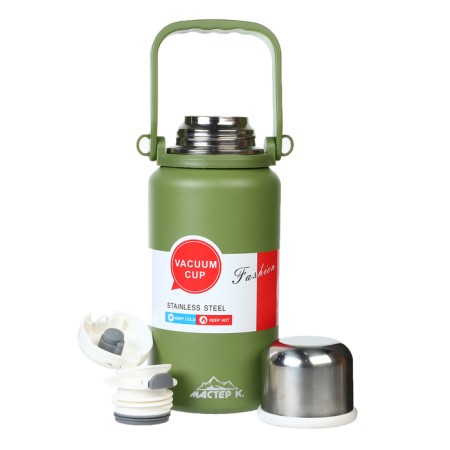 Thermos, 1.1 l, the Master K trail, with a circle, retains heat up to 12 hours, green-2