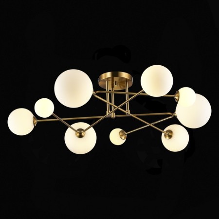 Ceiling EVOLUCE lamp. Sle2211-302-09. Fantini. 9x5 W, G9, 4000K, 100x100x25 cm, brass color-1