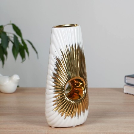 VAZA Ceramics Table "Caydn" 23.5 cm, white-1