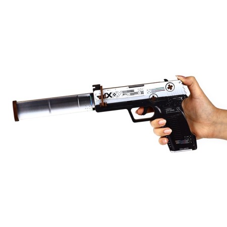 Wooden weapons, children's souvenir "Emperor", machine gun, gun, hunting knife, set 3 pcs-8