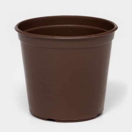 Flower pot with a pallet, 800 ml, brown color, chick shade-2