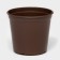 Flower pot with a pallet, 800 ml, brown color, chick shade