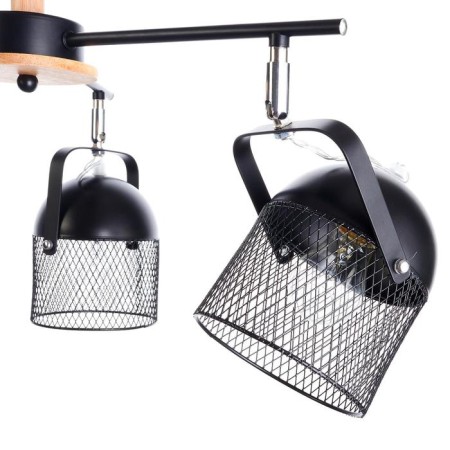 Biraso chandelier 3x60W E27 Black-Serebly 58x58x40 cm-8