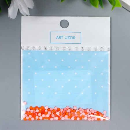 Decor for creativity "Fluorescence rhinestones. Neon -orange" set of 144 pcs SS10 - 2.7 mm-2