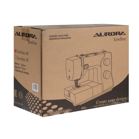 Sewing machine Aurora Sewline 40, 70 watts, 29 operations, automatic, white-pink-5