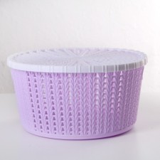 Storage basket with a “weaving” lid, 25 × 12.5 cm, color mix