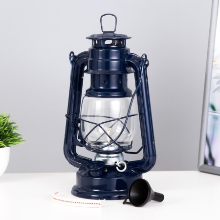 Kerosene lamp decorative blue 11.5*15*25 cm Risalux-2