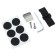 A set of bicycle tools, a bag, a set of hexagons, a repair kit, pump