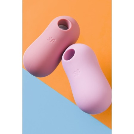 Vacuum-wave contactless stimulator of the Satiffyer Cotton Candy clitoris, silicone, pink color-11