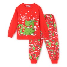 Pajamas for a boy, red color, height 104 cm