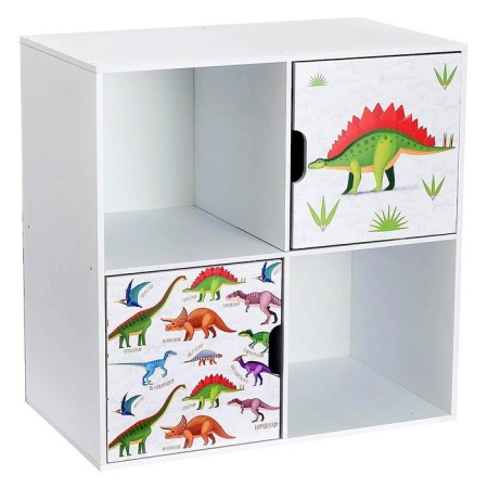 Rabberry with the doors "Dinosaurs", 60 × 60 cm, white color-3