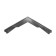 PPK parapet for a fence span, 50 × 28.5 × 2.5 cm, black, “flexible tile”