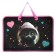 Folder with A4 handles, 340 x 245 x 35 mm, plastic, zipper around, Hatber "kitten in a hat"