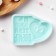 Silicone form "I love to love you", 7.4 × 5.5 × 1 cm, the color is turquoise