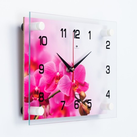 Watch wall, interior "pink orchid", 20 x 26 cm-1