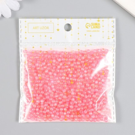 Beads for creativity plastic "Pink mother of pearl" set 20 grams d = 0.4 cm-5