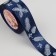 Satin tape "cones and twigs", 40 mm, 23 ± 1 m, dark blue color No. 38