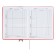 Universal diary for grades 1-11 Lenta, solid cover of artificial leather, applique, silkography, liesse, 48 sheets, red