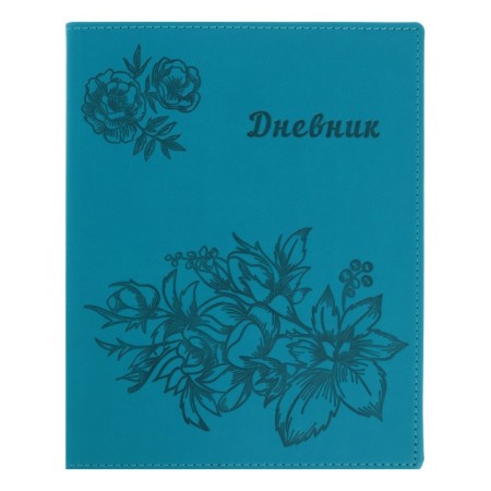 Premium Deville is universal, for grade 1-11 Vivella "Flowers", covering artificial leather, turquoise