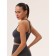 Female top in a rub on thin straps Mirey Top Crop, size 46-48, color graphite