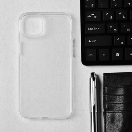 Hoco case for the iPhone 14 Plus, TPU, reinforced window under the camera, transparent-2