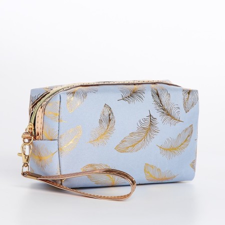 Cosmetic bag with lightning, blue color