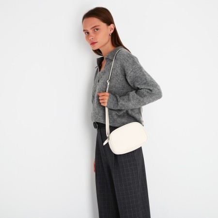 Cross-Bodi Bag on a zipper, beige color-6