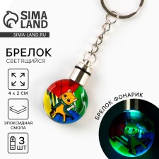 Keychain for keys with a flashlight 