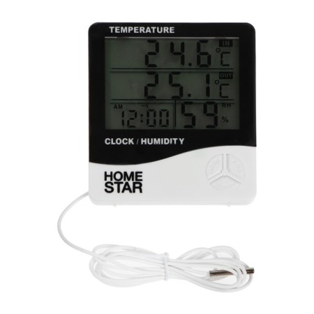 Homestar HS-0109, indoor, dimension of humidity, white thermometer, white-1