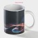 Homeleon mug ceramic shade "Rainbow waves", 350 ml, black color