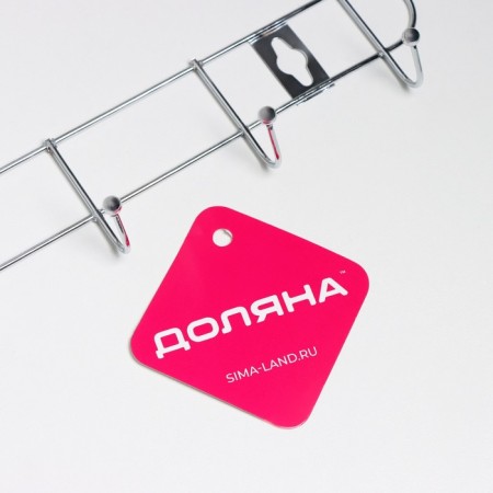 The hanger wall -mounted on 8 hooks of the share "Summer", 46 × 3 × 5 cm, silver color-3